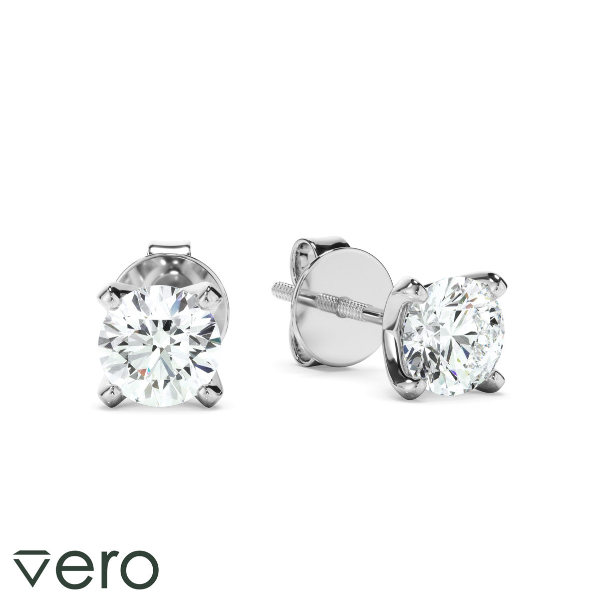 0.40ct Round Brilliant Cut Lab Grown Diamond Stud Earrings