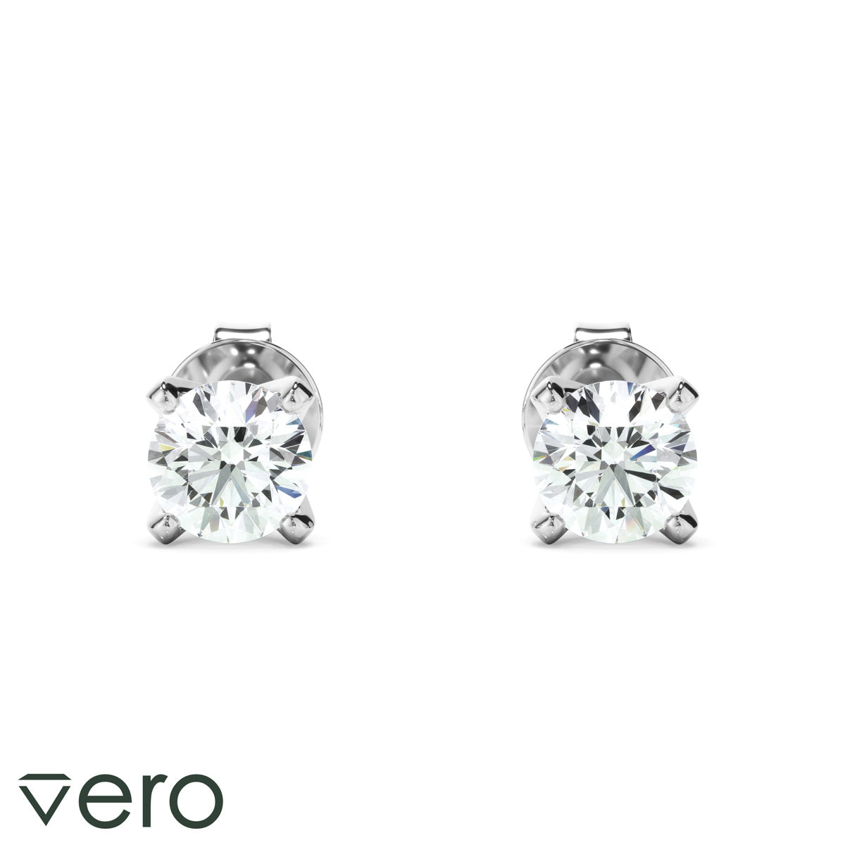 0.40ct Round Brilliant Cut Lab Grown Diamond Stud Earrings