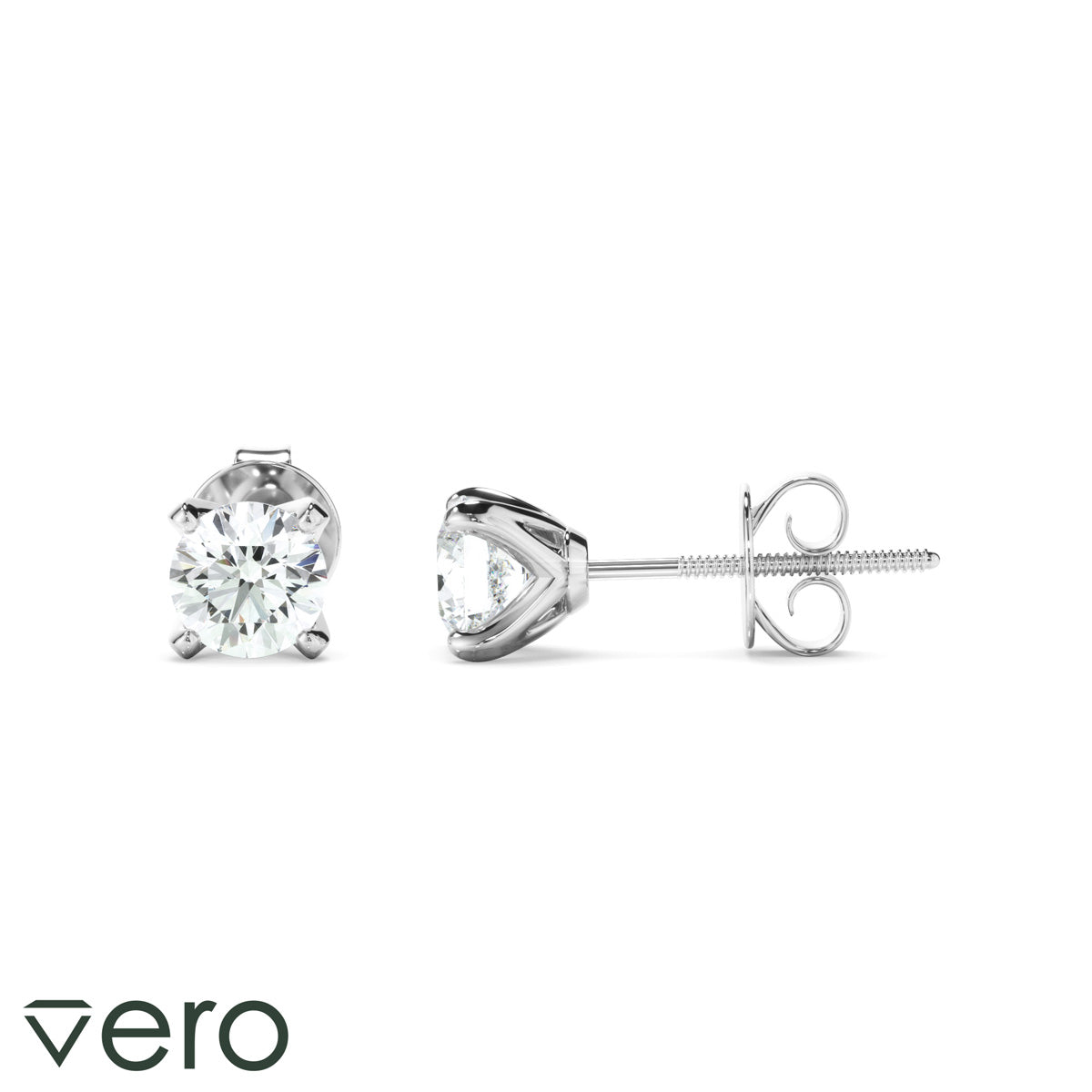 0.40ct Round Brilliant Cut Lab Grown Diamond Stud Earrings