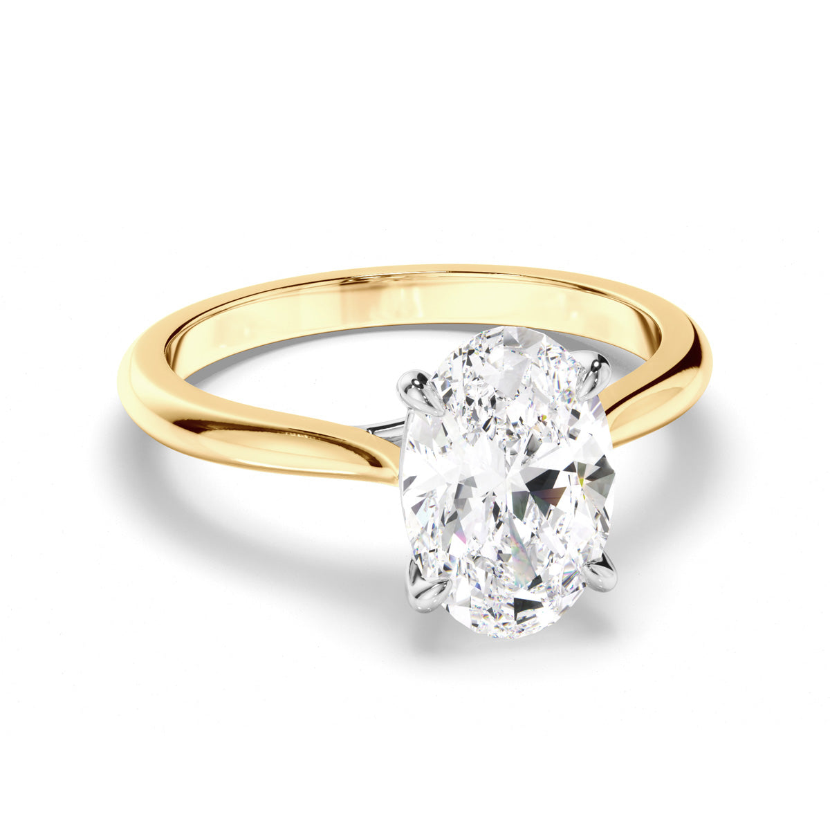 Oval Cut Diamond Solitaire Engagement Ring