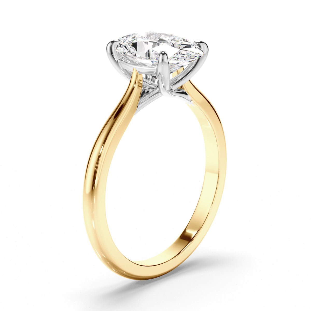 Oval Cut Diamond Solitaire Engagement Ring