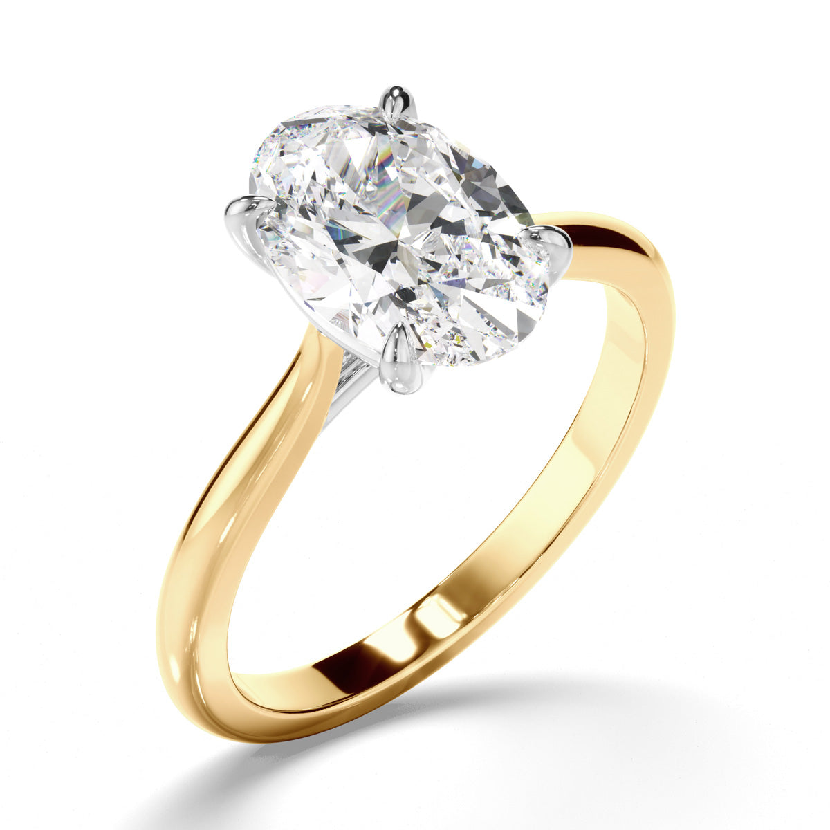 Oval Cut Diamond Solitaire Engagement Ring