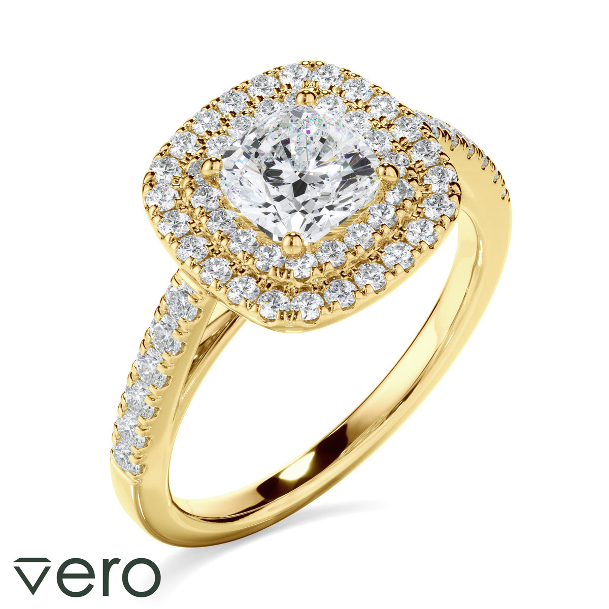 1.45ct Cushion Cut Lab Grown Diamond Ring