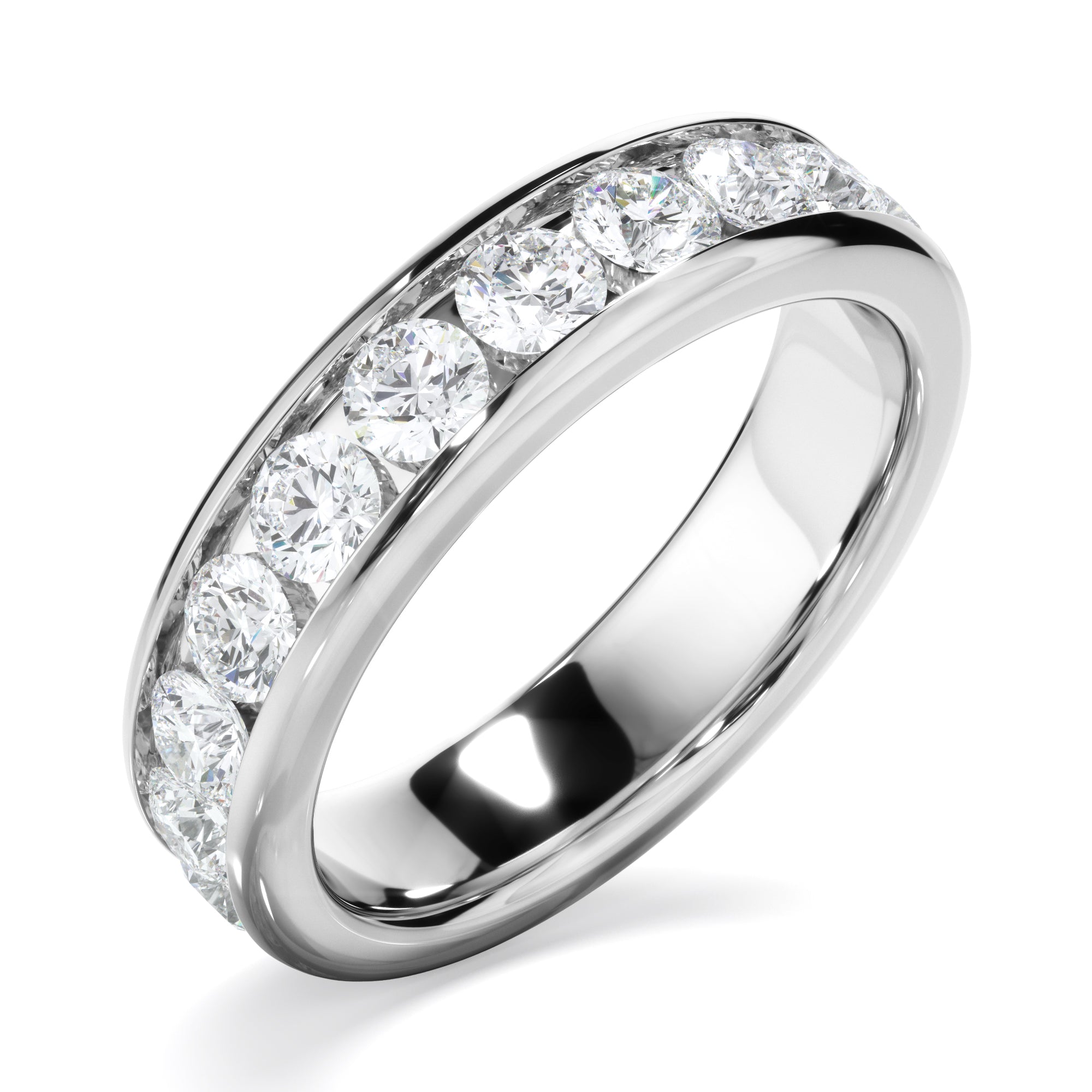 Diamond Channel Set Eternity Wedding Ring