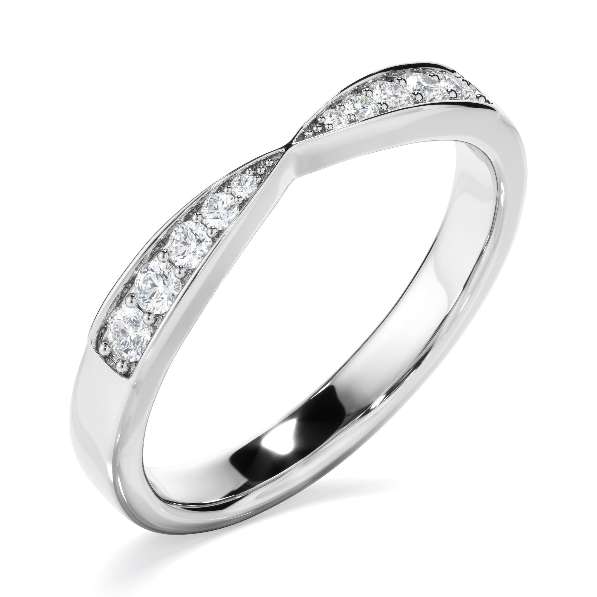 Diamond Tapered Wedding Ring