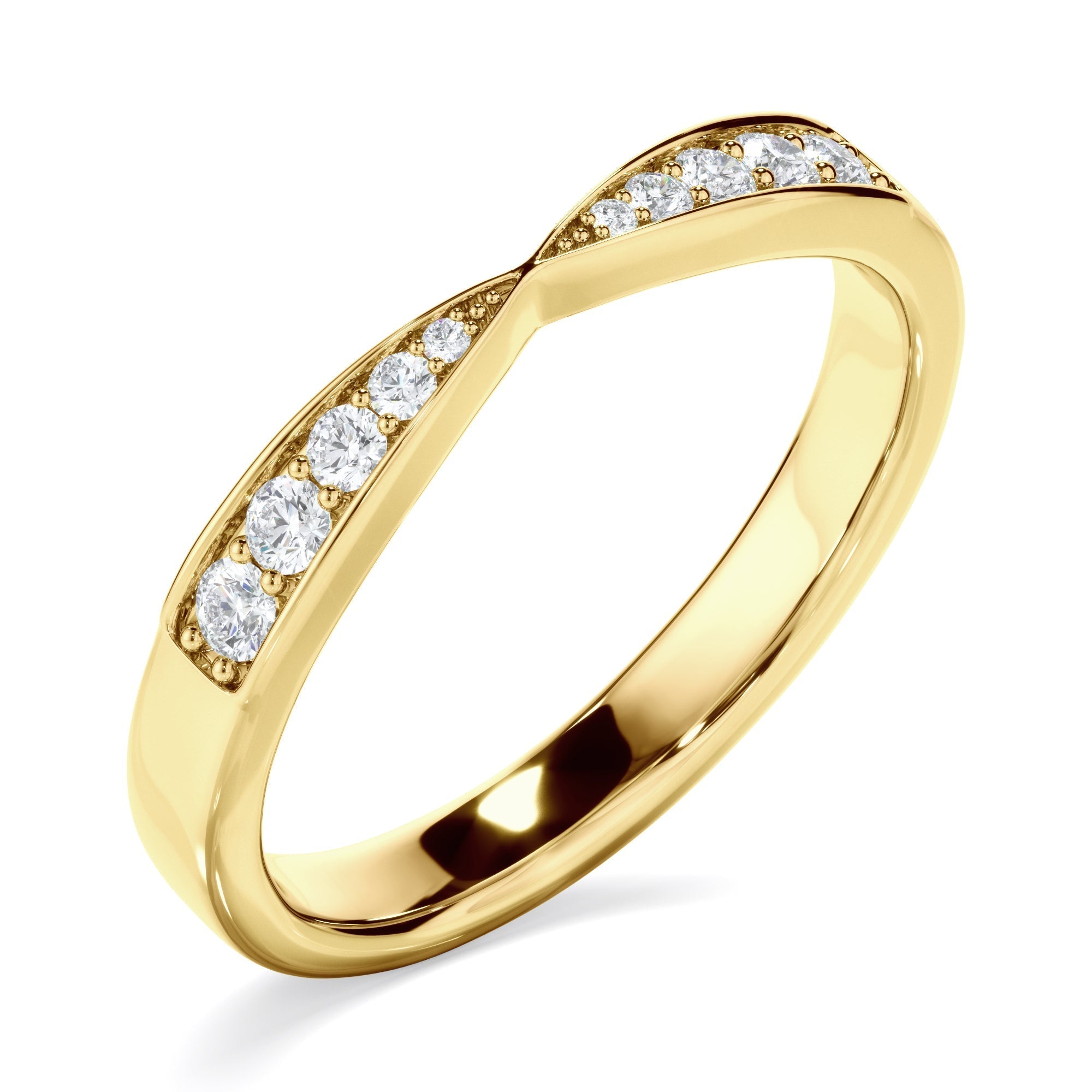 Diamond Tapered Wedding Ring